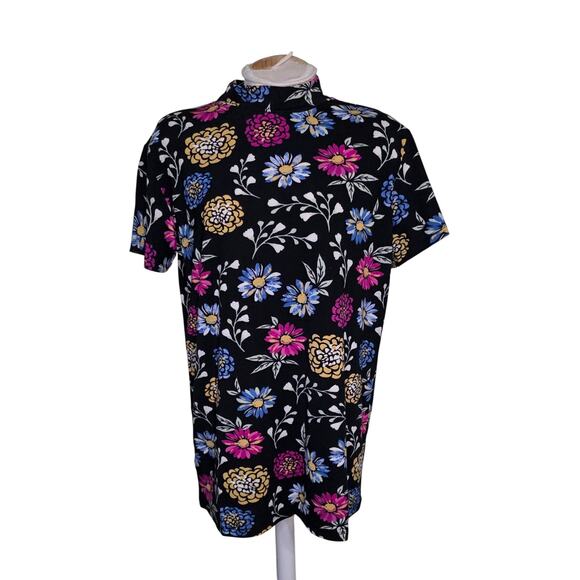 Lularoe Ruth Mock Neck Floral Top Size L - Picture 1 of 5